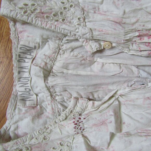 Magnolia Pearl Eyelet Telani Blouse Top o/s - Picture 3 of 9